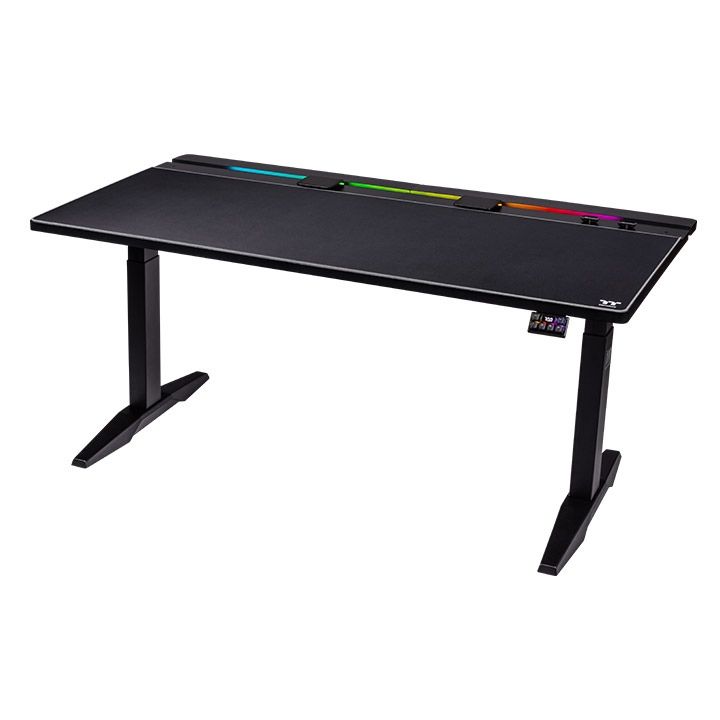 Thermaltake G700 RGB Electric Adjustable Height Gaming Desk (24 x 62.99 x 34.92-Inch) - Black