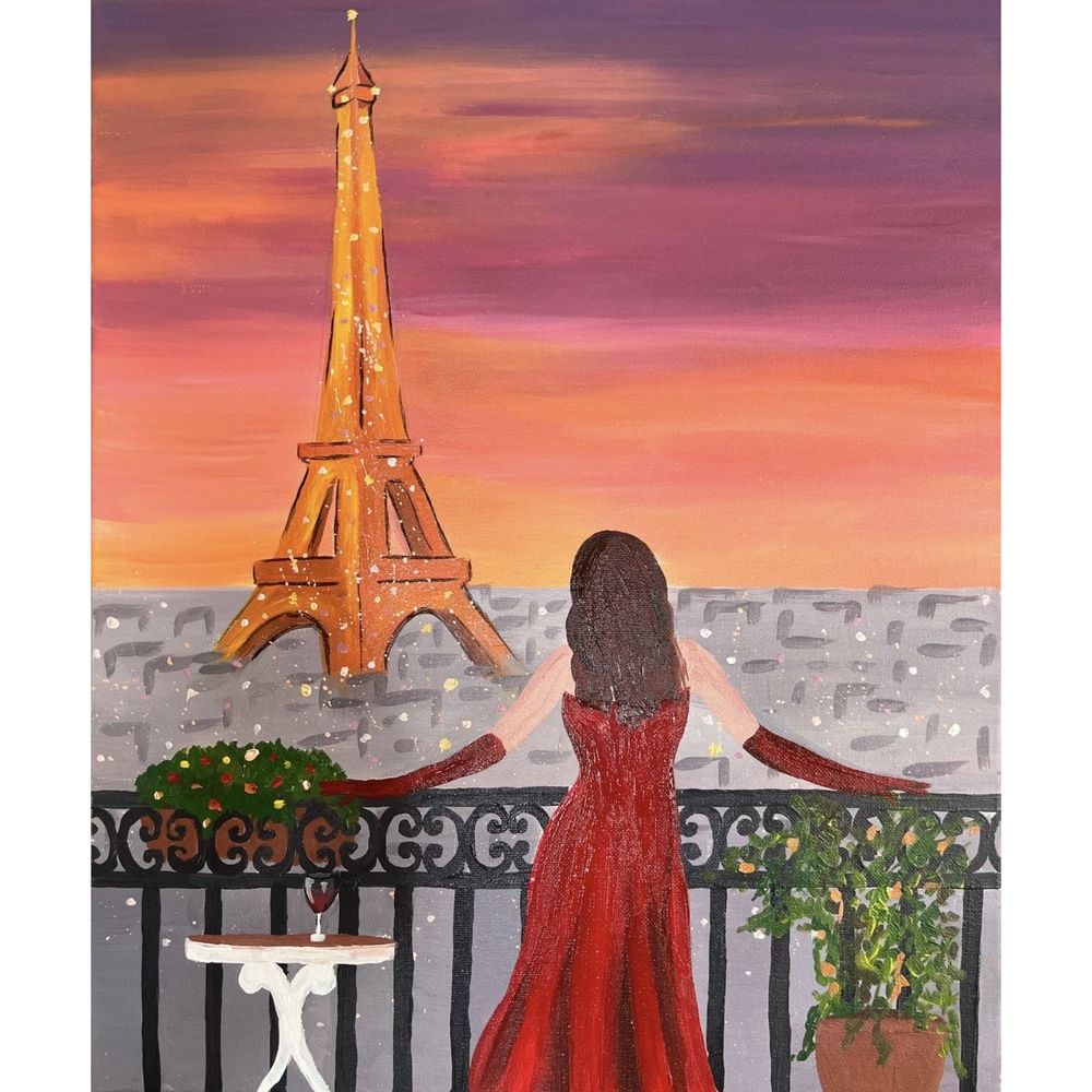 We Love Art - Realism - An Evening In Paris Guided Painting Art Set