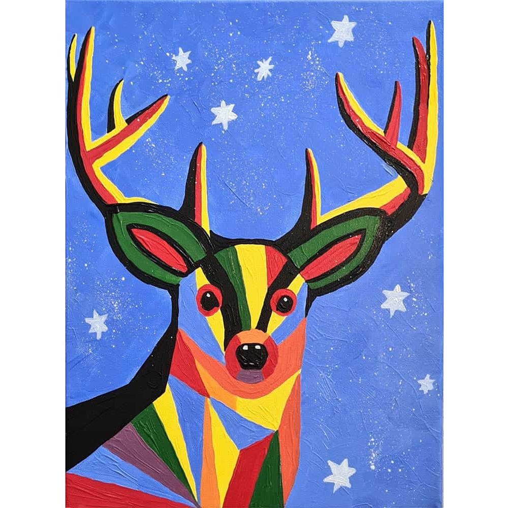 Kidz Love Art - Pop Art - Starry Deer Guided Painting Art Set