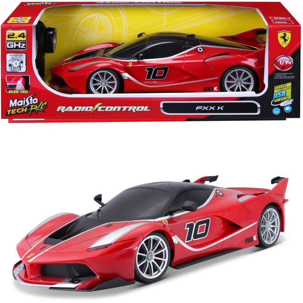 Maisto Tech R/C Radio Control Ferrari Fxx K 1.14 Scale Remote Control Car - Red