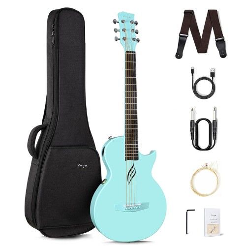 Enya Nova Go/Bu/Sp1 Carbon Fiber Acoustic-Electric Travel Guitar - Blue