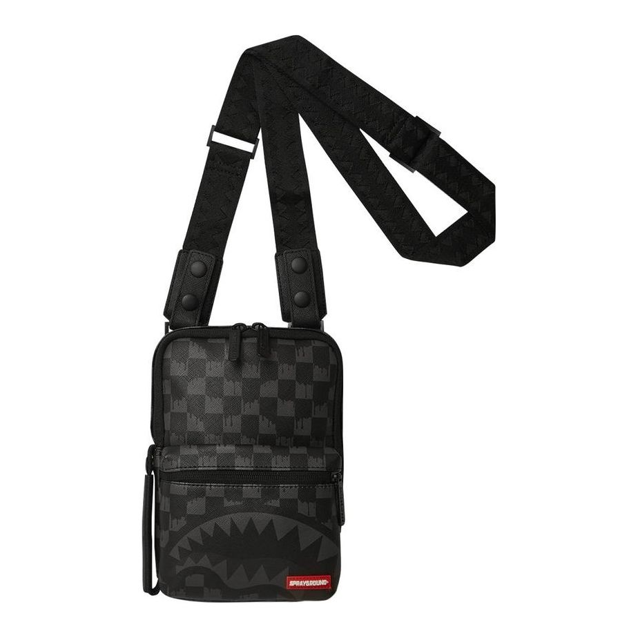 Sprayground Hangover Grey Drip Check Og Sling