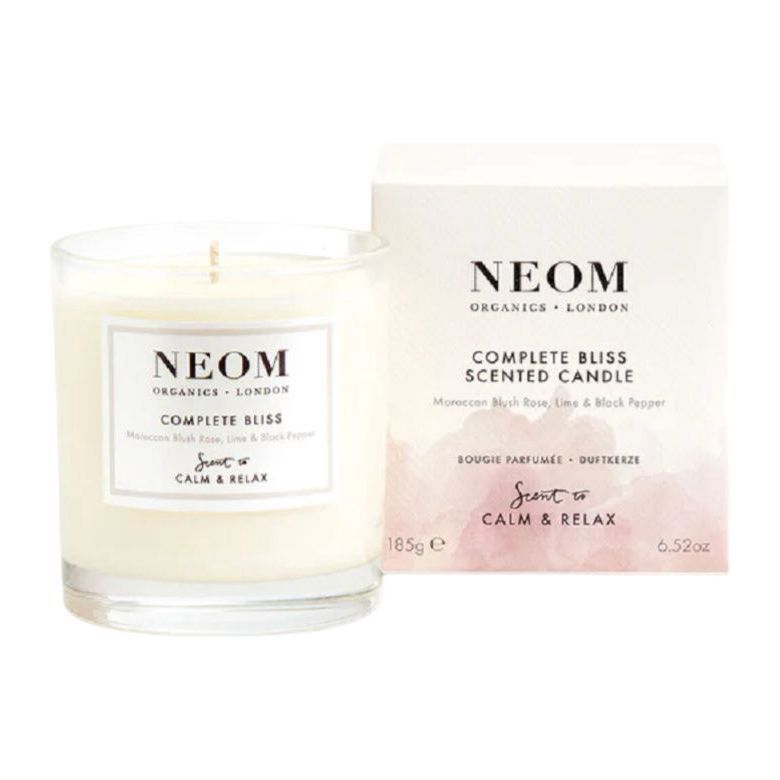 Neom Organics Complete Bliss Scented Candle (185g) - Moroccan Blush Rose / Lime / Black Pepper