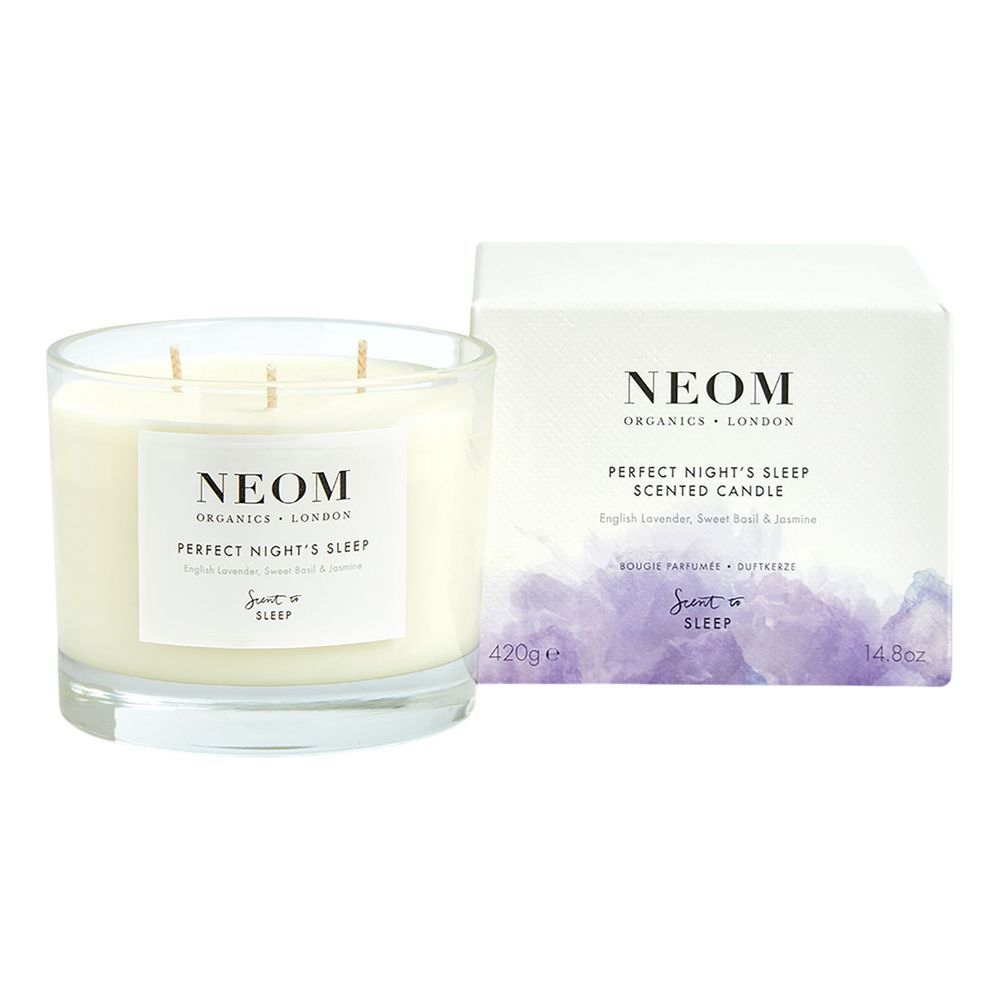 Neom Organics 3 Wick Perfect Night's Sleep Scented Candle (420g) - English Lavender / Sweet Basil / Jasmine