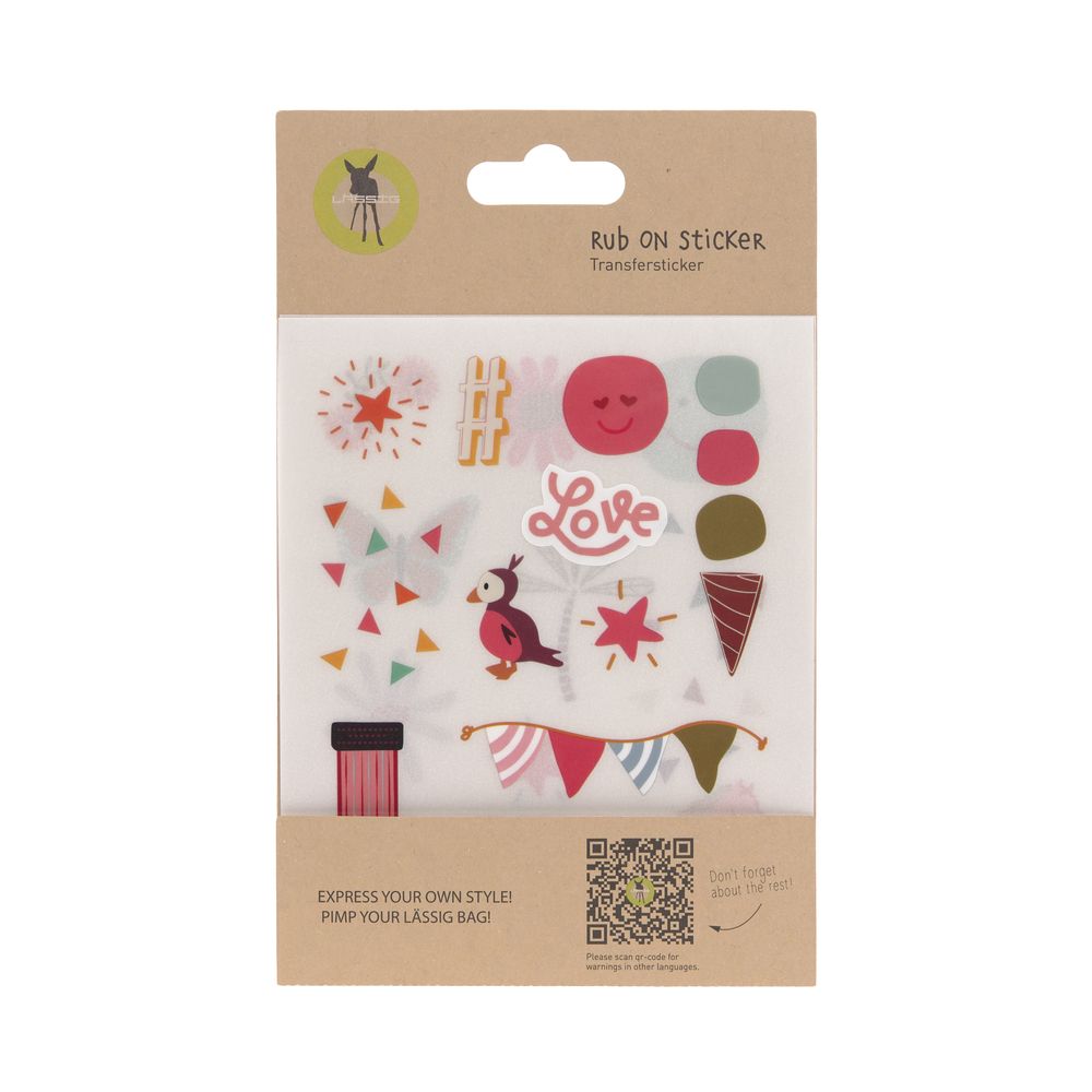 Lassig Stickers Rub On - Happy (Set of 3)