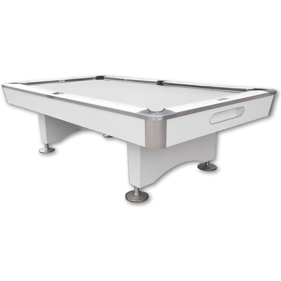 Knight Shot 7ft White Pool Table Drop Pocket