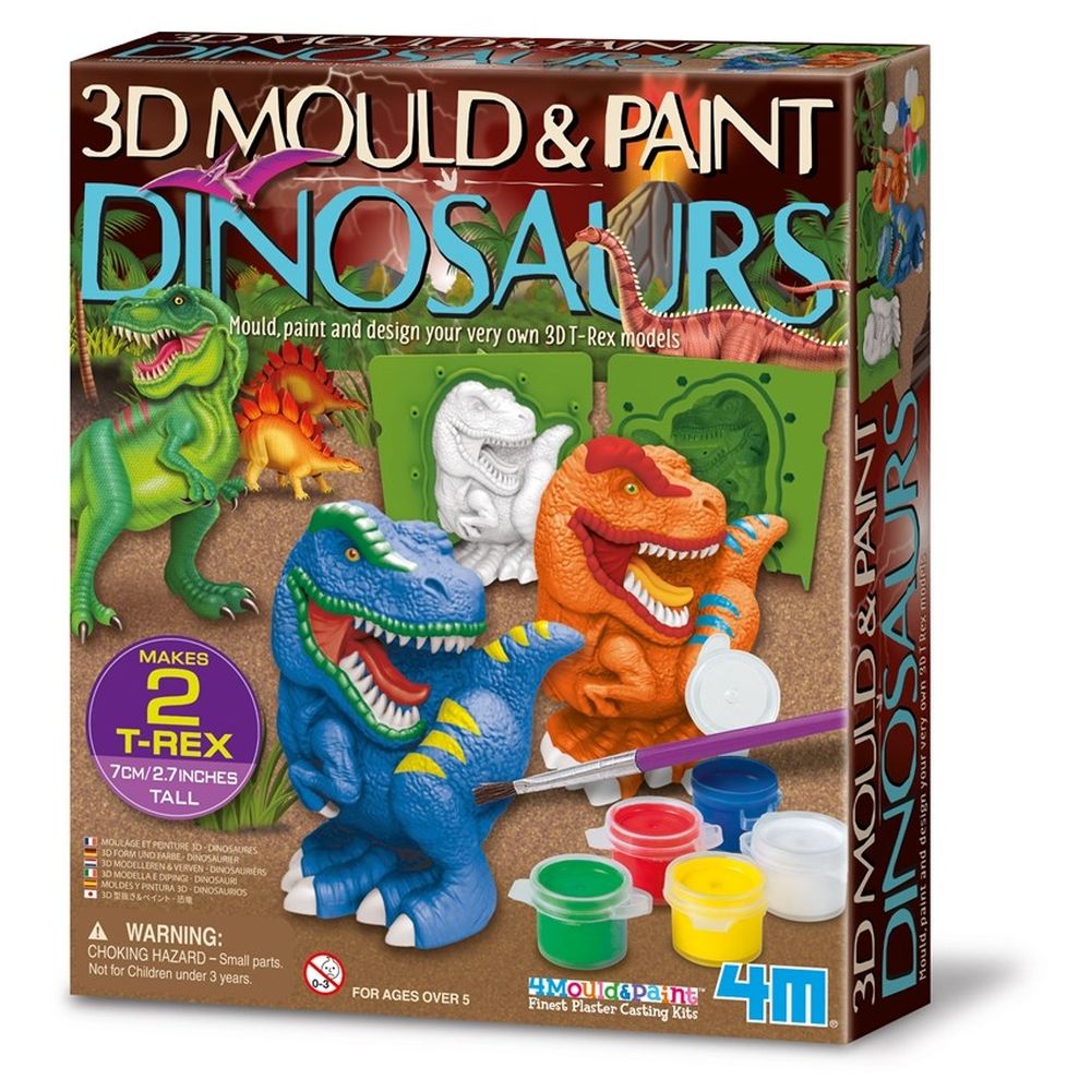 4M 3D Mould & Paint - Dinosaur Crafting Kit