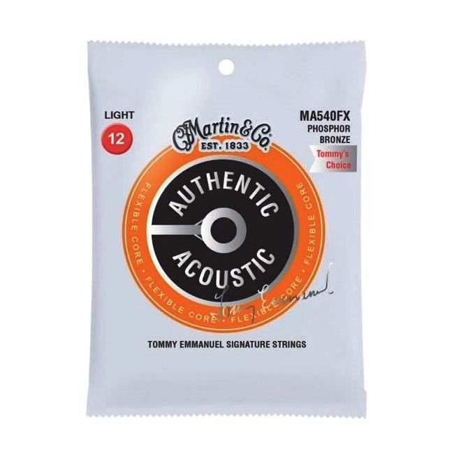 Martin Acoustic Guitar Strings Set Flexible Core Tommy's Emmanuel Choice - Light - 0.12 - 0.54 - MA540FX