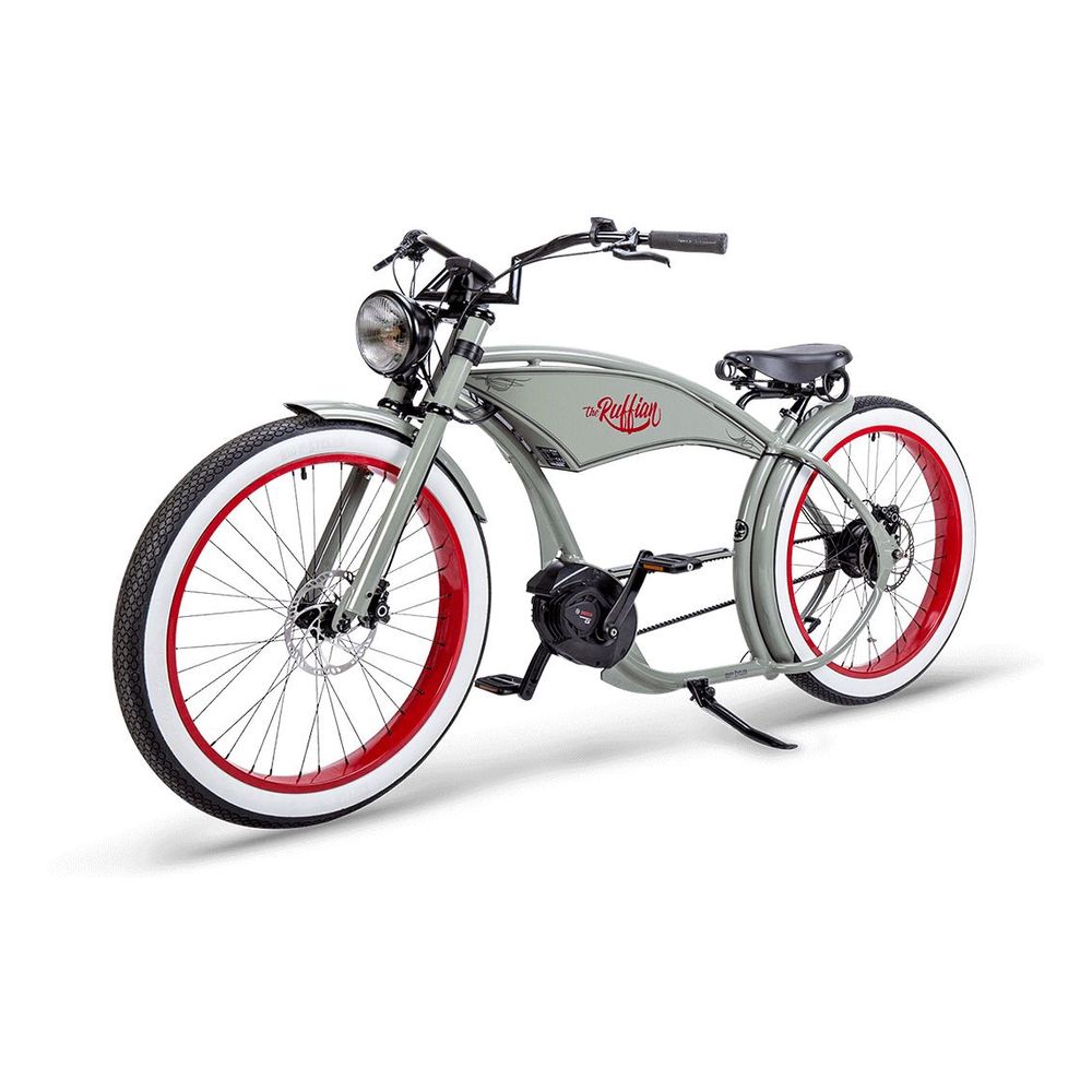 Ruff Men's E-Bike The Ruffian Bosch Cx 500 Wh Gates Cement Grey 26