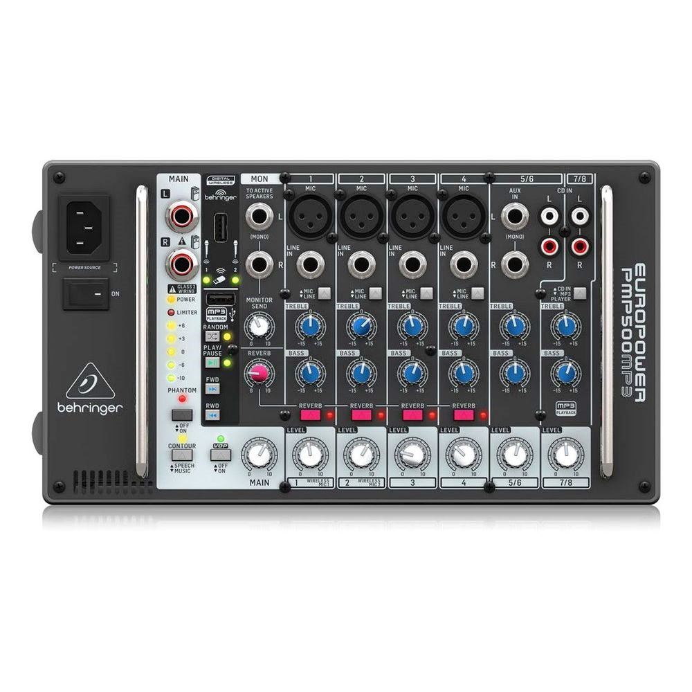 Behringer Europower PMP500MP3 8-channel 500W Powered Mixer