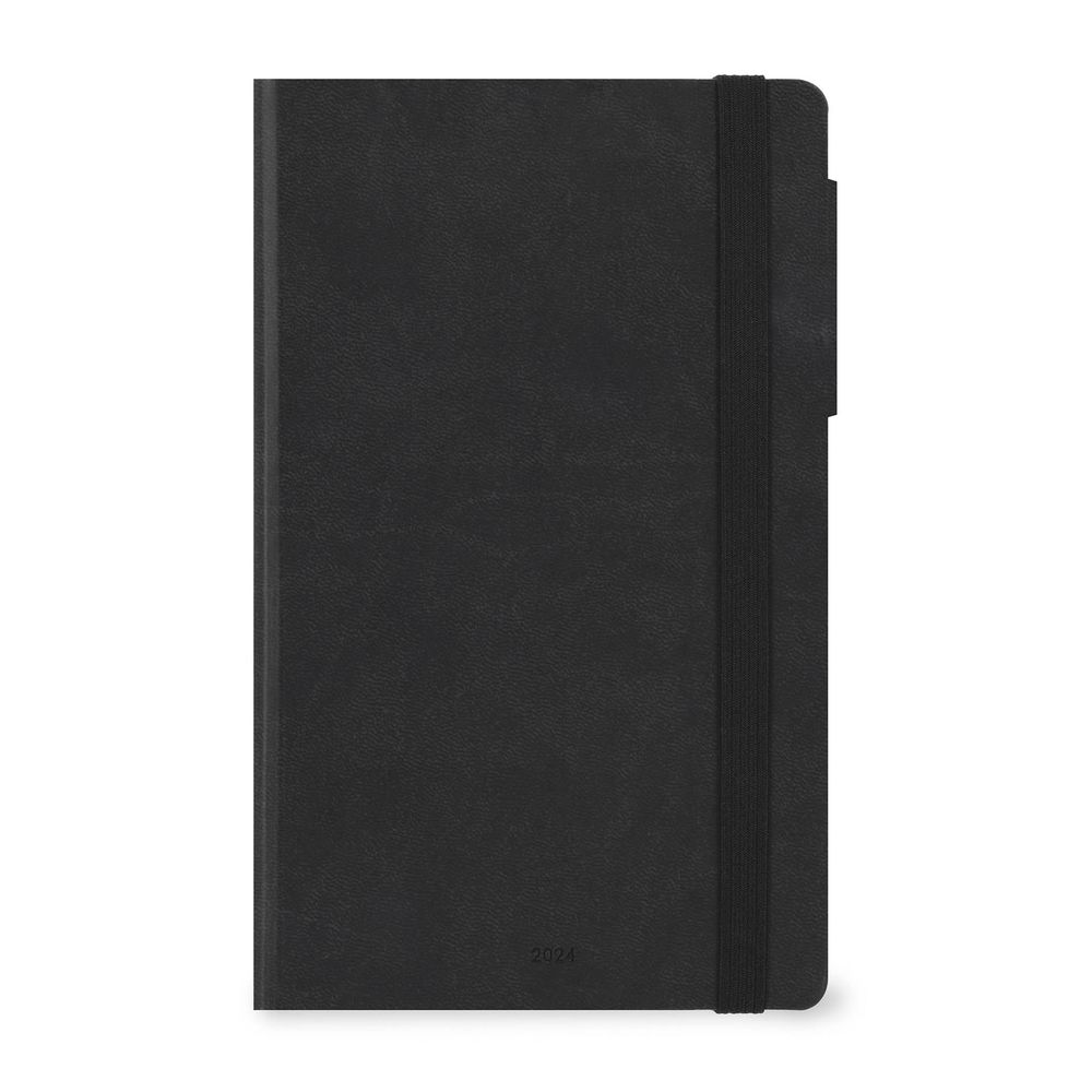 Legami 12+2 Month Diary - 2024 - Medium Monthly Diary - Black