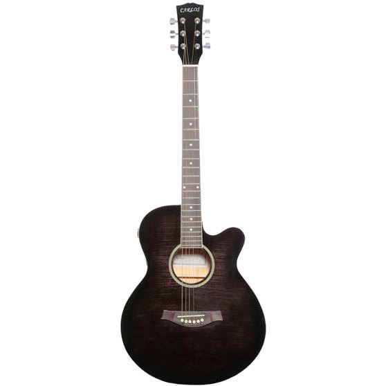 Carlos F511CE Acoustic-Electric Guitar - Black (Includes Soft Case)