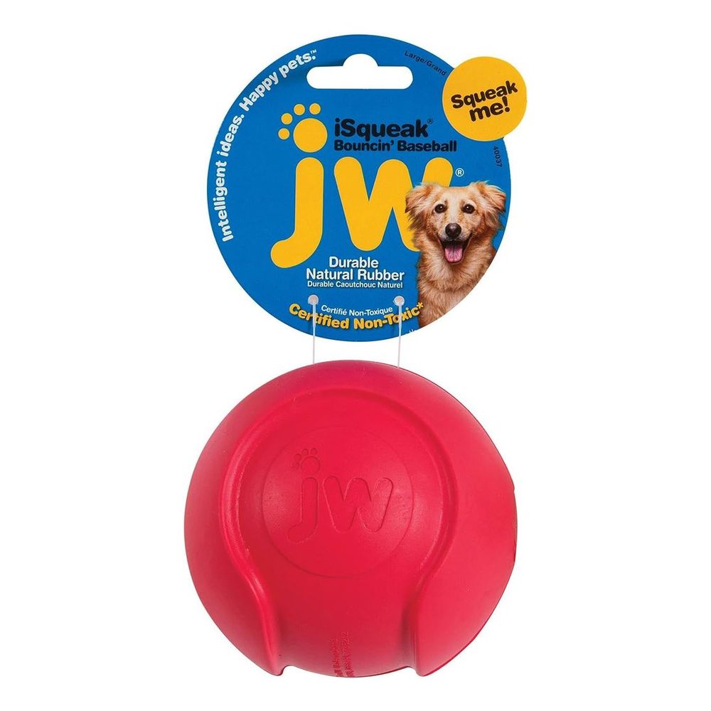 JW Isqueak Bouncin' Baseball Large - Mulitcolor (Includes 1)