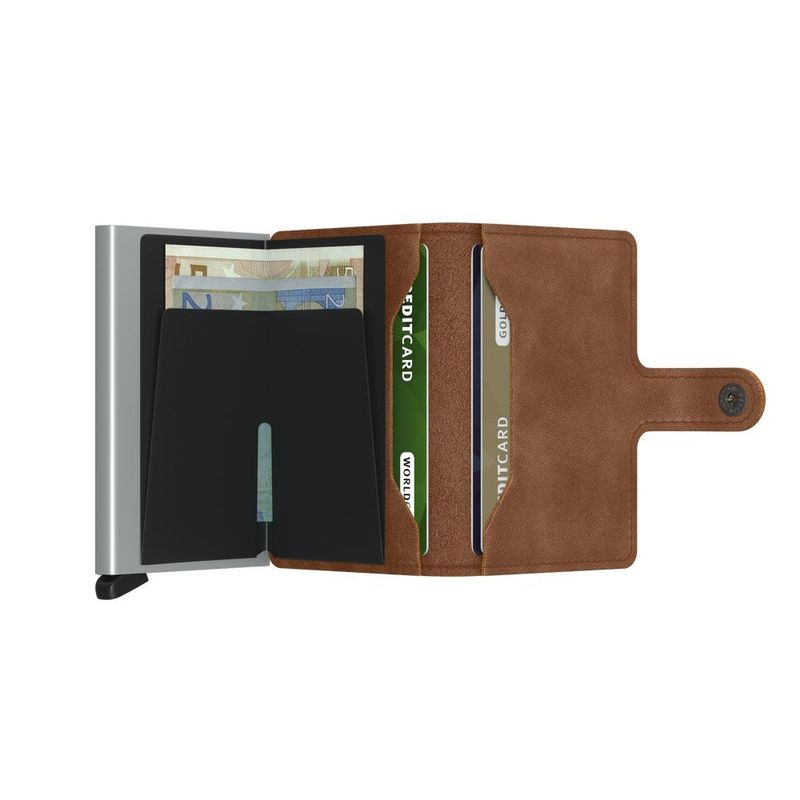 Secrid Miniwallet - Vintage Leather - Cognac Silver