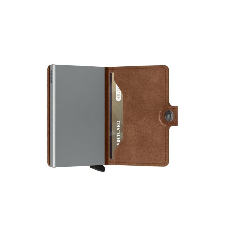 Secrid Miniwallet - Vintage Leather - Cognac Silver