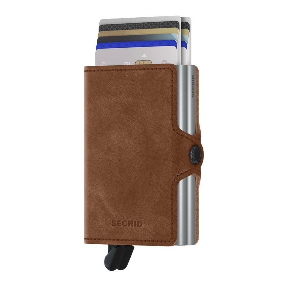 Secrid Twinwallet - Vintage Leather - Cognac Silver