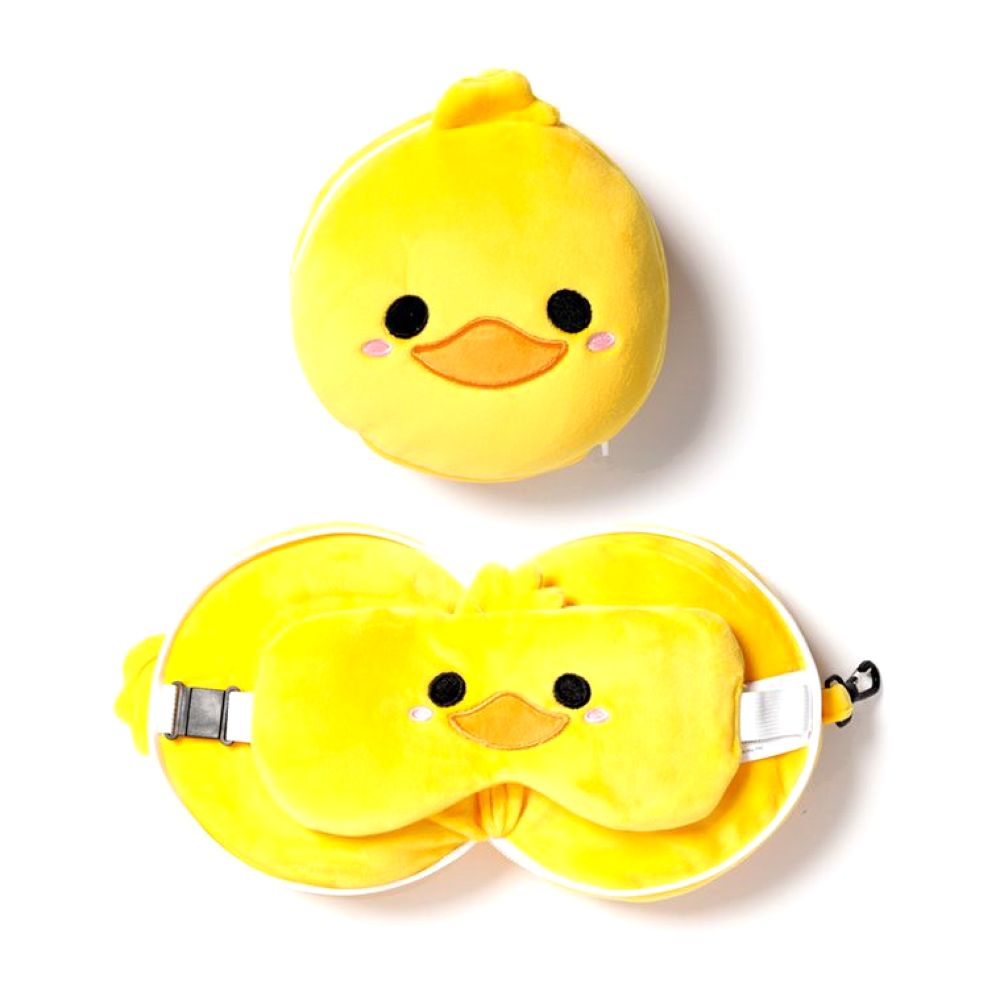 Puckator Duck Plush Travel Pillow & Eye Mask