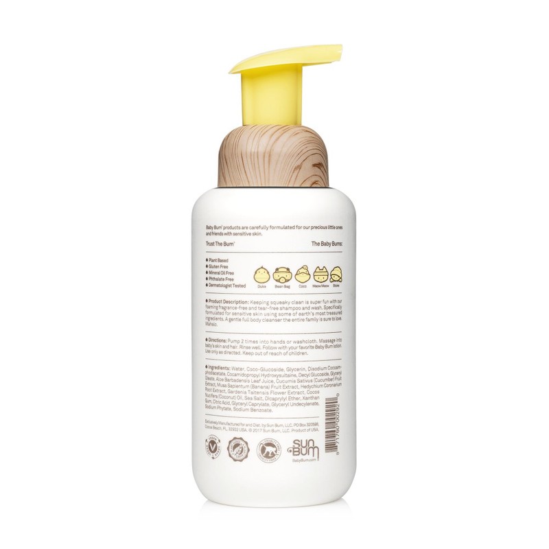 Sun Bum Baby Bum Shampoo and Wash Fragrance Free