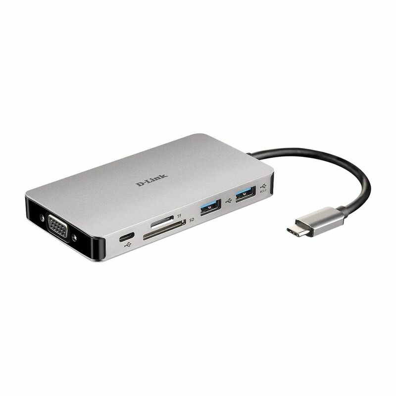 D-Link DUBM910 9-In-1 USB-C Hub HDMI/VGA/Ethernet Card