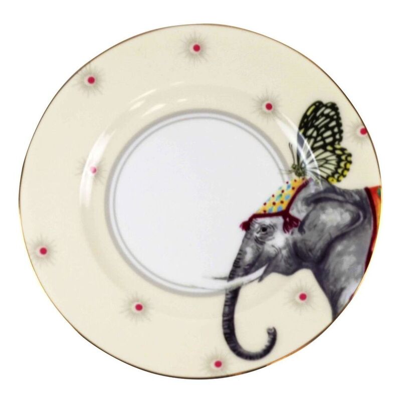 Yvonne Ellen Set/4 Cake Plates Elephant,Penguin,Giraffe,Zebra 16cm