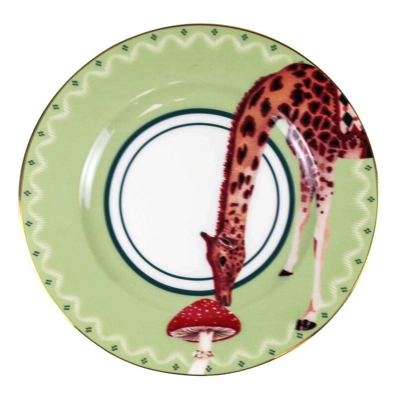 Yvonne Ellen Set/4 Cake Plates Elephant,Penguin,Giraffe,Zebra 16cm