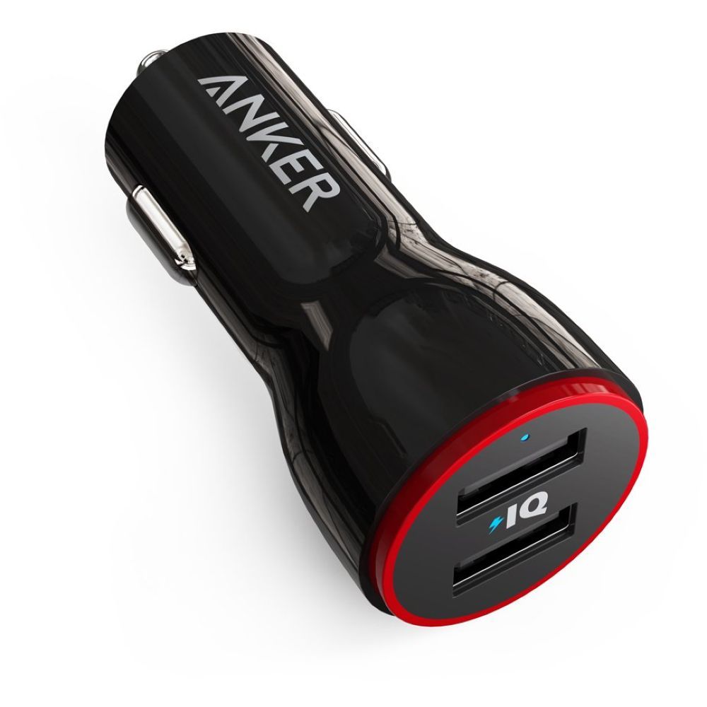 Anker Powerdrive+ Black 24W Qc 3.0 Car Charger with 3ft Micro USB Cable