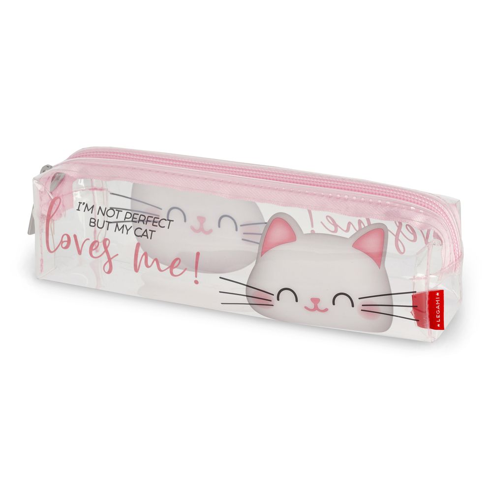 Legami Transparent Pencil Case - Kitty