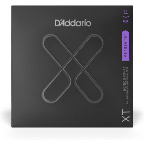 D'Addario Custom Light Coated Acoustic Guitar Strings - 11-52