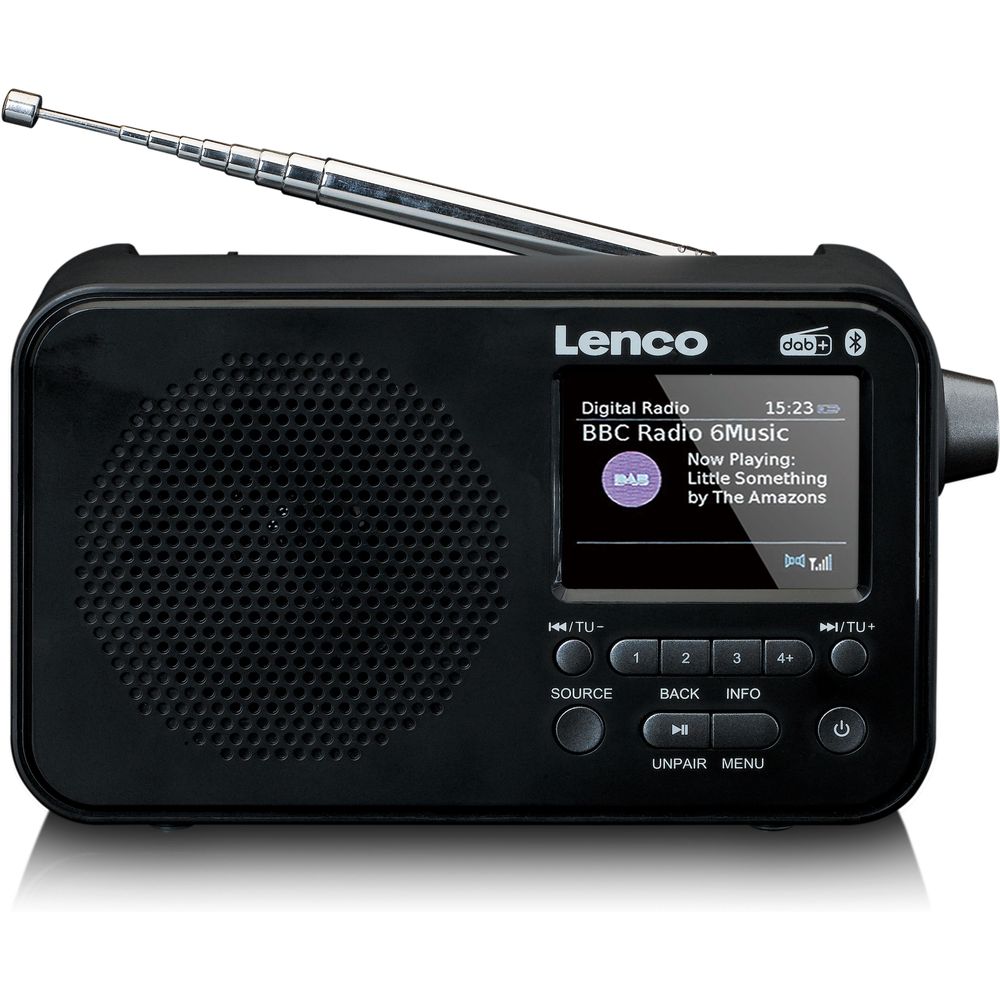 Lenco PDR-036BK DAB+ FM Radio with Bluetooth - Black