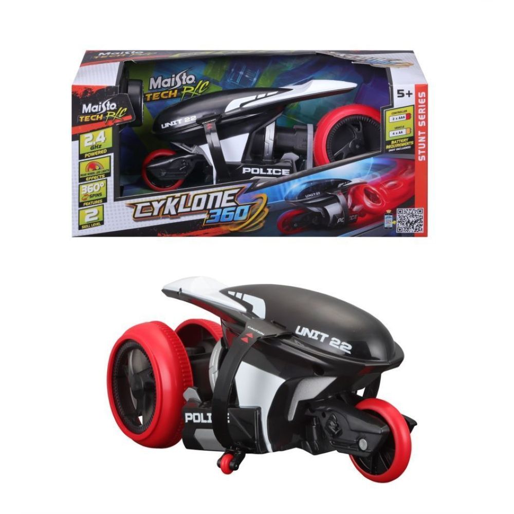 Maisto Tech R/C Cyklone 360 Stunt Series Remote Control Car - Black