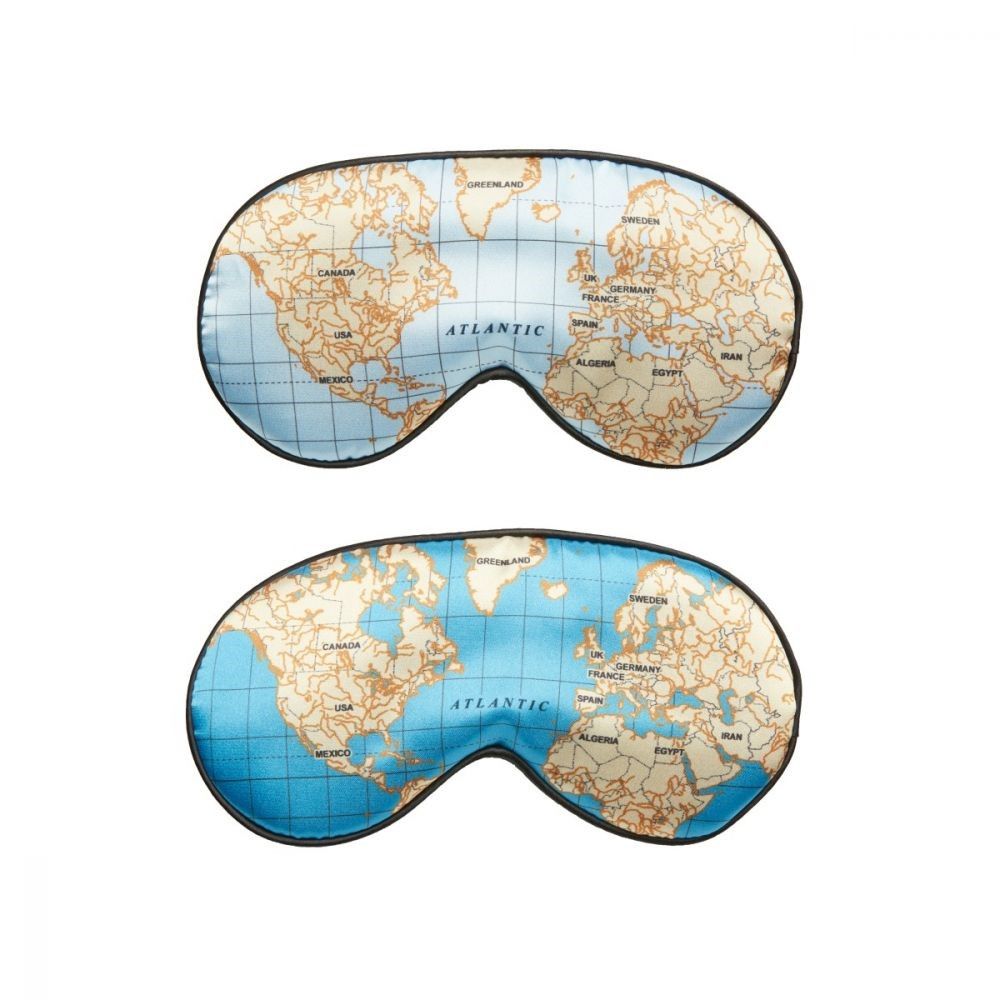 Kikkerland Maps Ultra Soft Sleep Mask