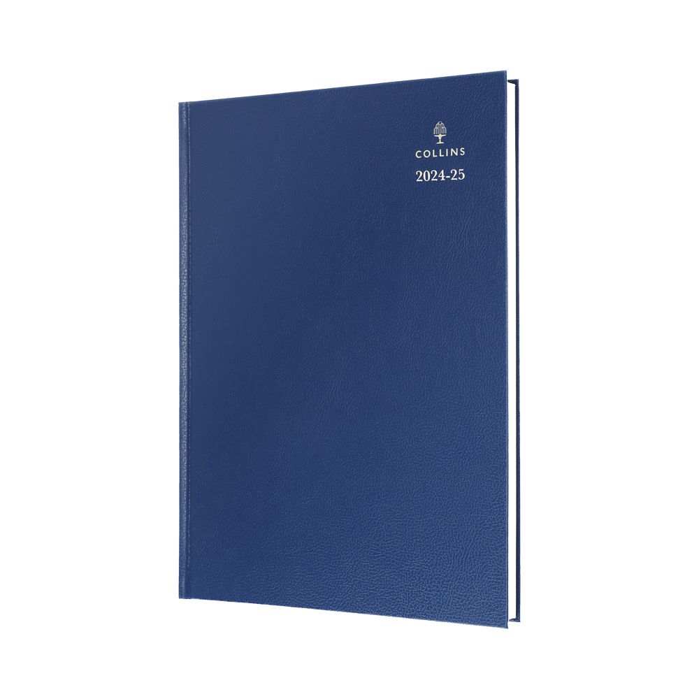 Collins Debden Standard Desk Academic July 2024 - July 25 A4 Day To A Page Mid Year Diary Planner (Appointments) College/ University Term Journal - Blue - 44M.60-2425 (432 Sheets)