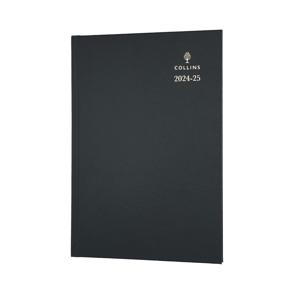 Collins Debden Standard Desk Academic July 2024 - July 25 A5 Week To View Mid Year Diary Planner College/ University Term Journal - Black - 38M.99-2425 (128 Sheets)