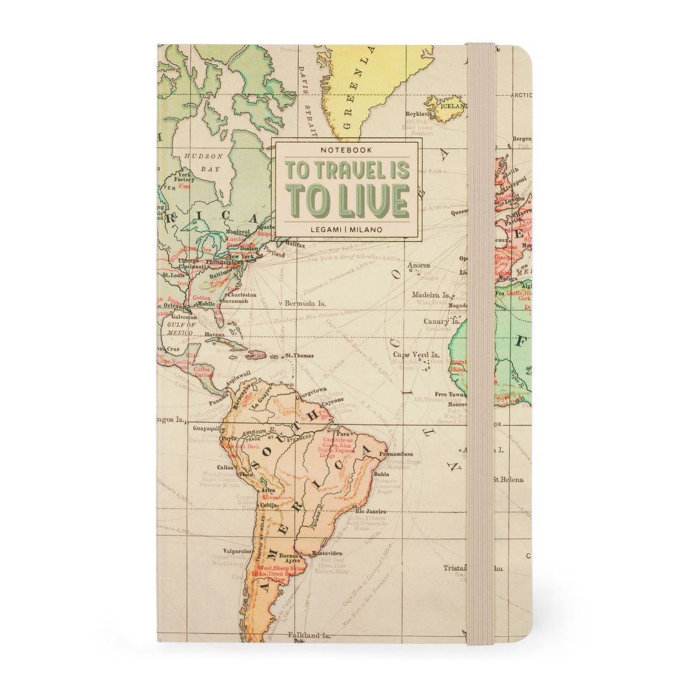 Legami Lined Notebook - Photo Notebook - Medium - Travel