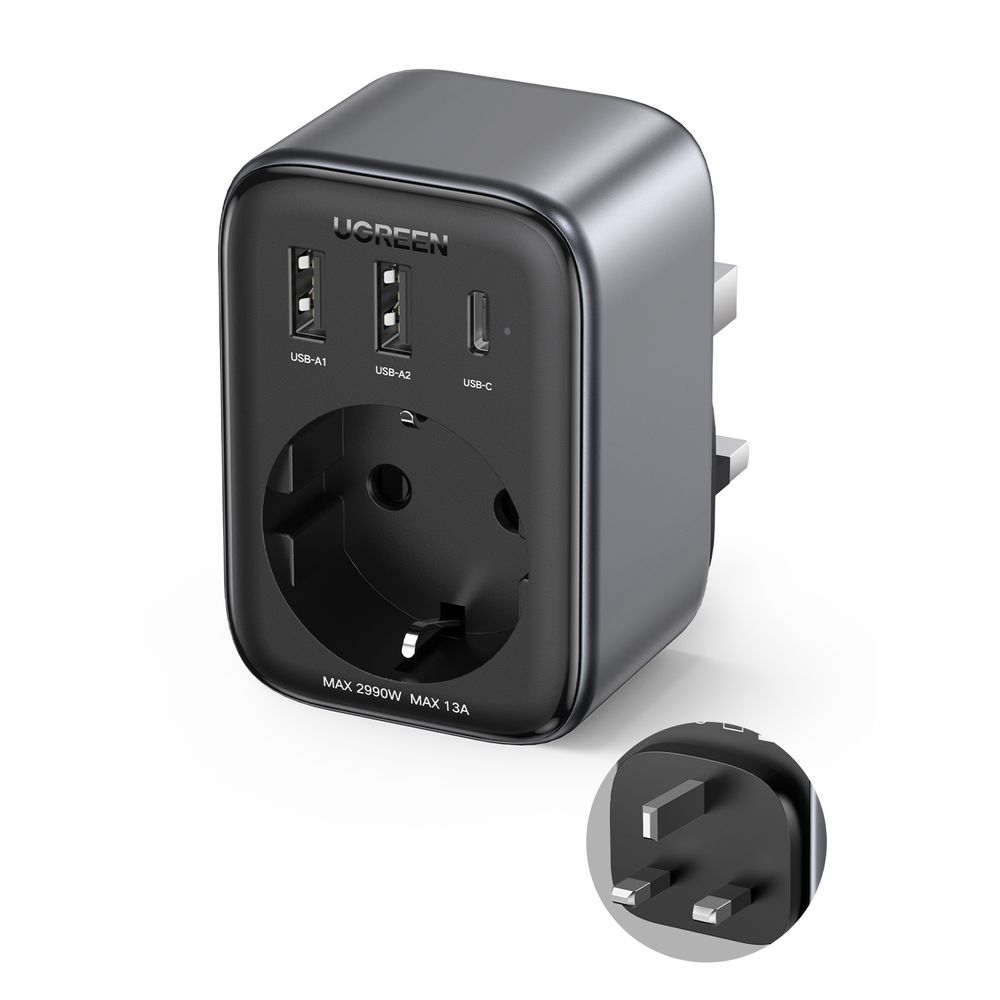 Ugreen CD314 Stop Kontak Outlet Extender Plug 30W USB A + C