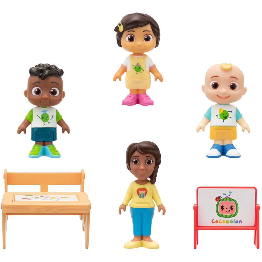 Jazwares Cocomelon 7 Pieces School Time With Jj And Friends Multipack Figures