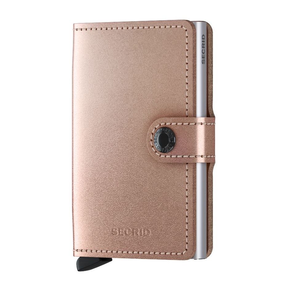 Secrid Miniwallet - Metallic Leather - Rose Bordeaux