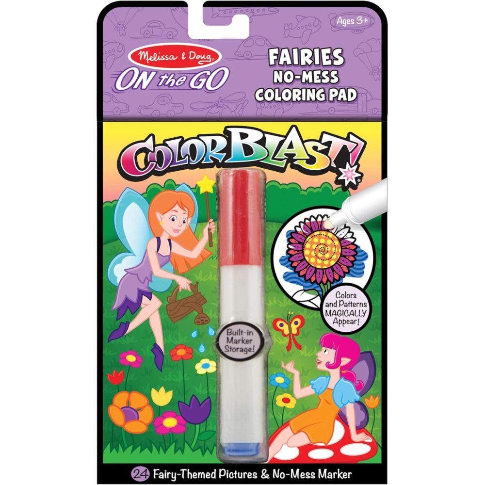 Melissa & Doug On The Go Color Blast Coloring Pad - Fairy (24 Pages)