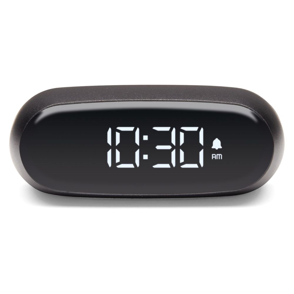 Lexon Minut Mini Alarm Clock-Gun Metal