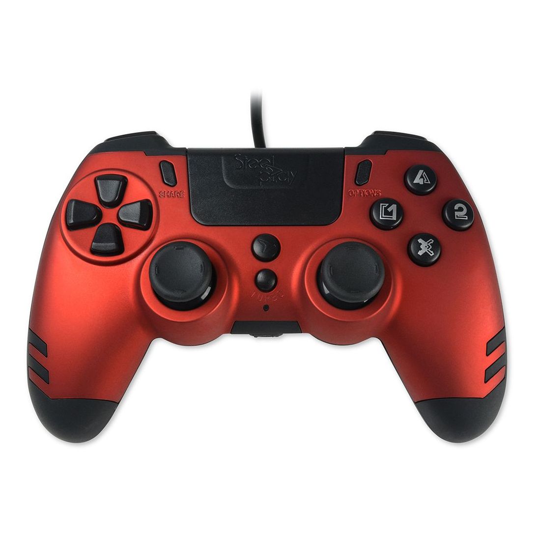 Steelplay Slim Pack Wired Controller For PC/PS4 - Ruby Red