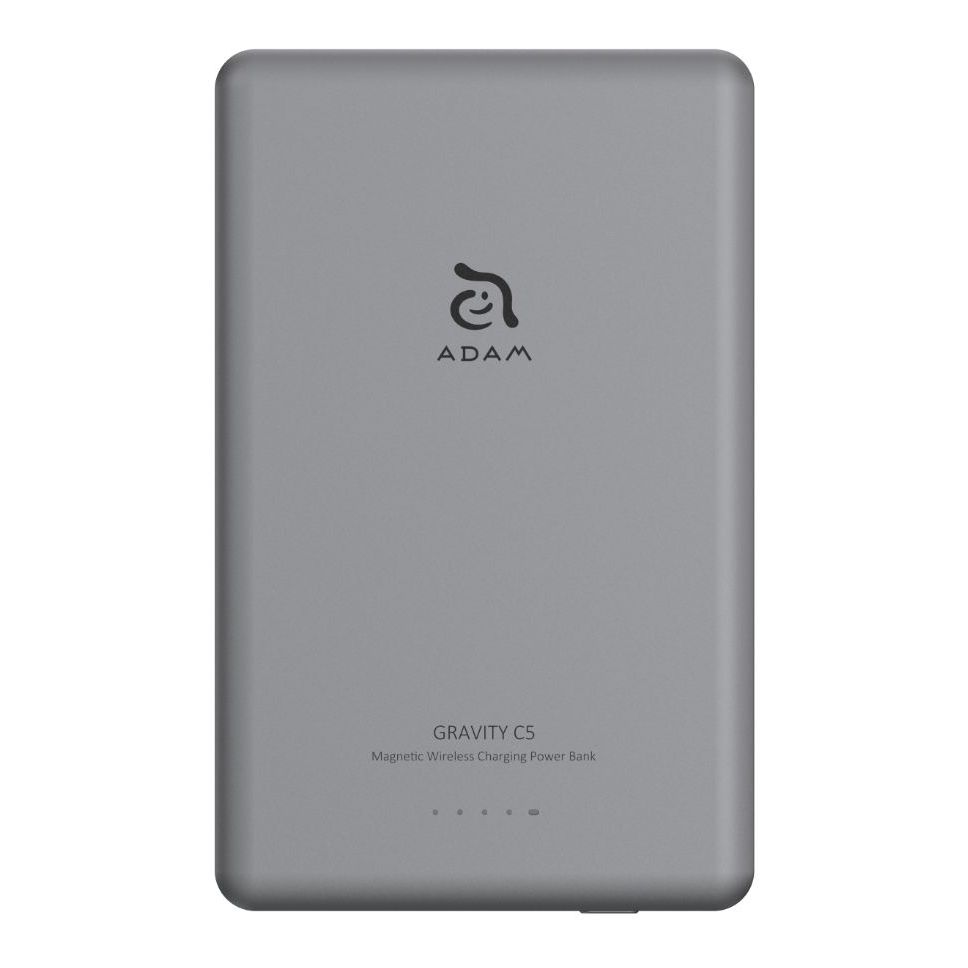 Adam Elements Gravity C5 5000mAh Magnetic Wireless Charging Power Bank - Gray