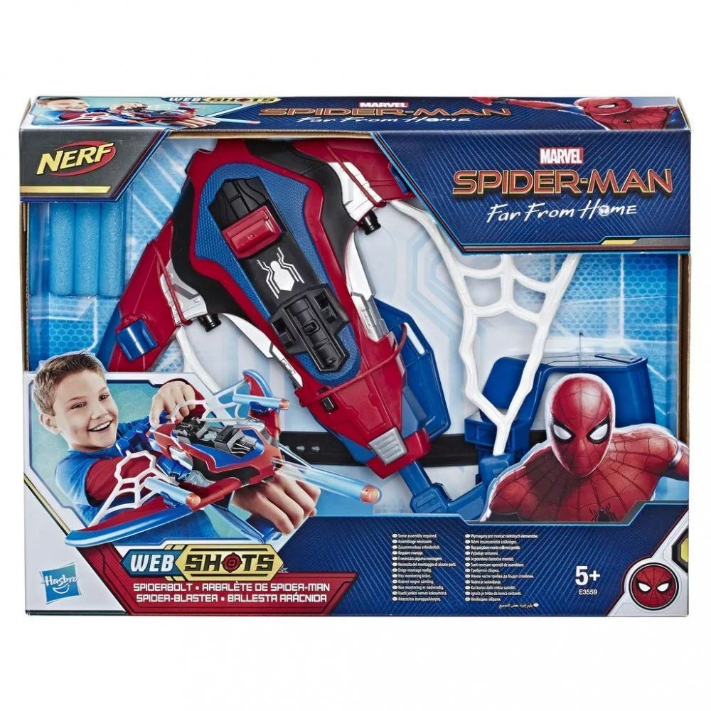 Nerf Marvel Spider-Man Webshots Spider Bolt Blaster E8575