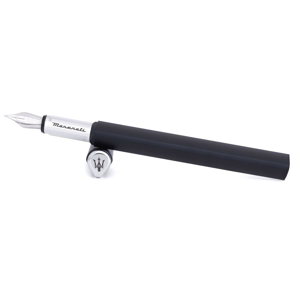 Pininfarina Segno Maserati Edition PF One Fountain Pen Dark Blue/Nib Medium - Schmidt K6 Converter Black Ink