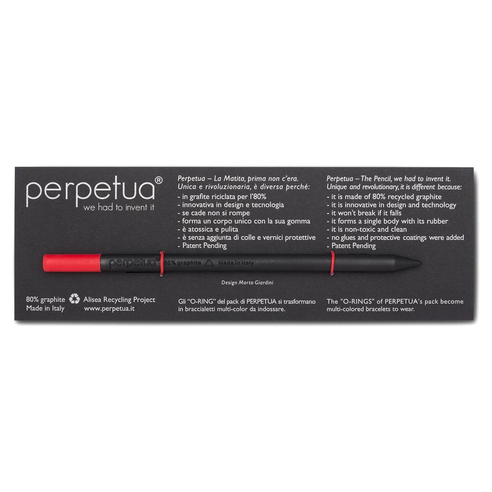 Perpetua Matita 80% Grafite Pencil Red - Zantech