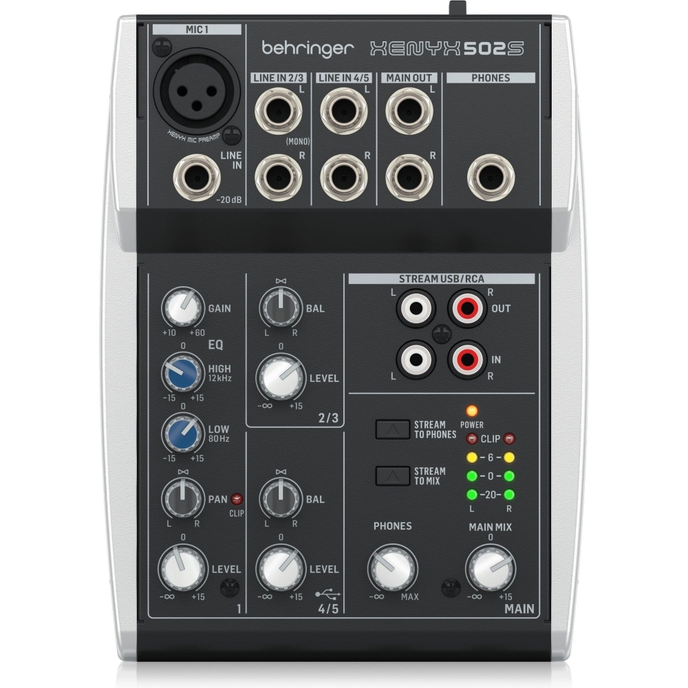 Behringer Xenyx 502S 5-channel Analog Streaming Mixer