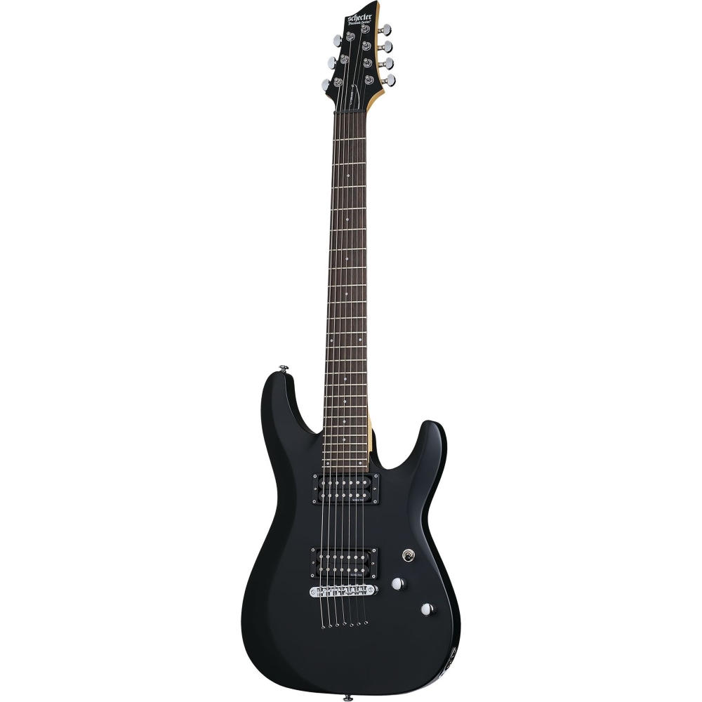 Schecter 437 Electric Guitar C-7 Deluxe - Satin Black (SBK)