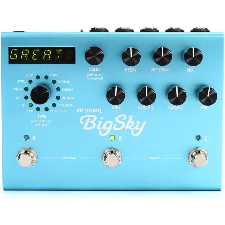 Strymon BigSkyReverb Multidimensional Reverb Pedal - Power Supply Included