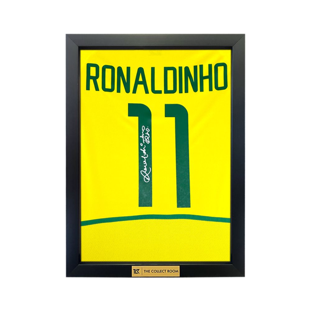 The Collect Room Ronaldinho Signed Brazil 2002 National Team Jersey