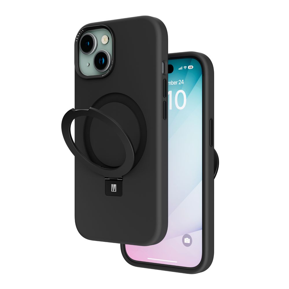 Levelo Iris Pro Liquide Silicone Case For iPhone 15 Plus - Black