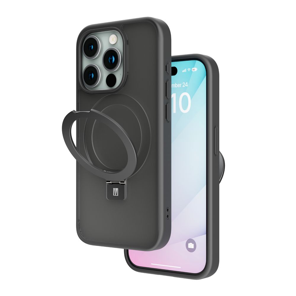 Levelo Verona Case For iPhone 15 Pro Max - Matte Black